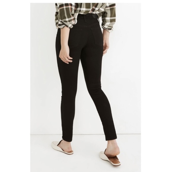 NWT Madewell 10" High-Rise Skinny Jeans in Black Frost, Size 29 - Picture 3 of 15